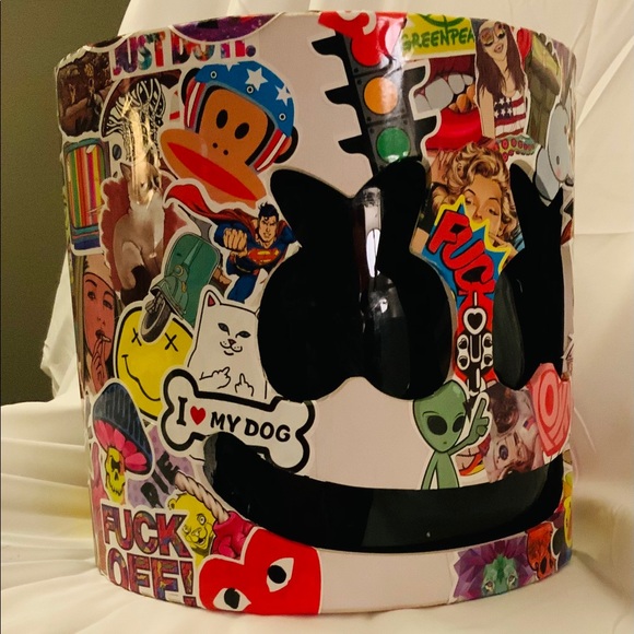 MARSHMELLO -CUSTOM MADE GRAFFITI MARSHMELLO HELMET - Picture 5 of 10
